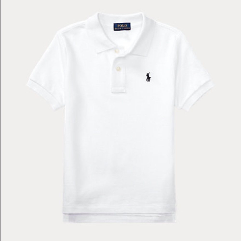 Boys Polo white knit tee size 6